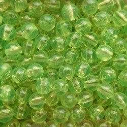 Chartreuse Clear Plastic Beads