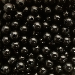 Black Plastic Beads