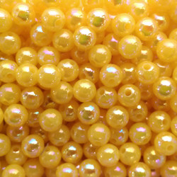 Opal Yellow Plastic Beads