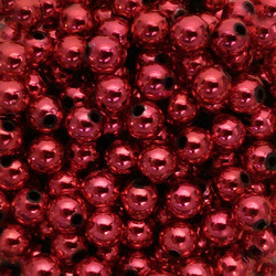 Metallic Red Plastic Beads