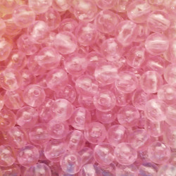 Pink Clear Plastic Beads