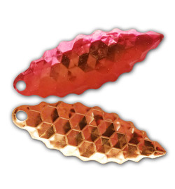 Pink Stripe Copper Serrated Willow Blade