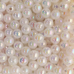 Opal White Plastic Beads