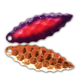 Pink Belly Copper Serrated Willow Blade