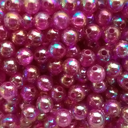 Opal Purple Plastic Beads