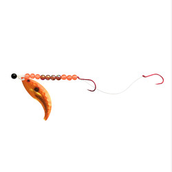Yellow/Mandarin Single-Single Whip Tail Crawler Harness