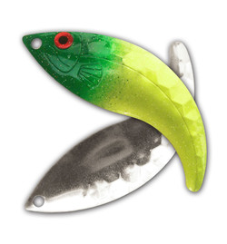 Chartreuse/Green Nickel Hex Whip Tail Blade