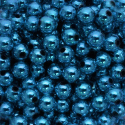 Metallic Blue Plastic Beads