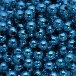 Metallic Blue Plastic Beads