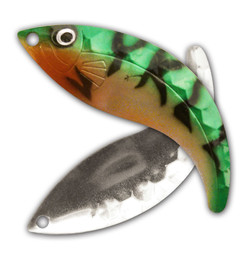 Gold/Green/Mandarin Nickel Hex Whip Tail Blade