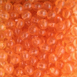 Peach Clear Plastic Beads