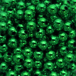 Metallic Green Plastic Beads