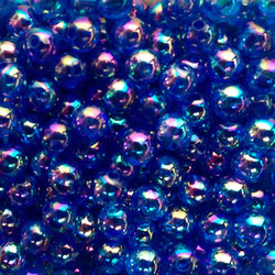 Opal Blue Plastic Beads