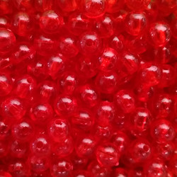 Red Clear Plastic Beads